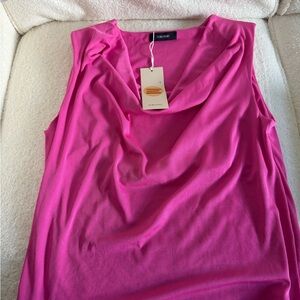 Pink Tank Top With Shoulder Padding